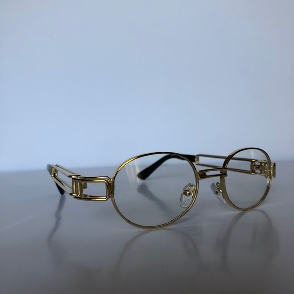 Vintage Oval Frame Unisex Clear Lens Glasses - Picture 5 of 5